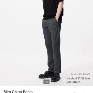 Uniqlo Men's Chino Pants - Dark Gray